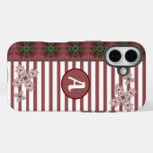 Artdeco Flowers in Retrostijl met monogram Case-Mate iPhone Case (Achterkant (horizontaal))