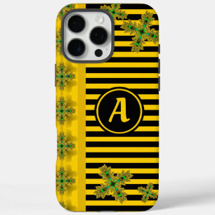 Artdeco Flowers in Retrostijl met monogram iPhone 16 Pro Max Hoesje