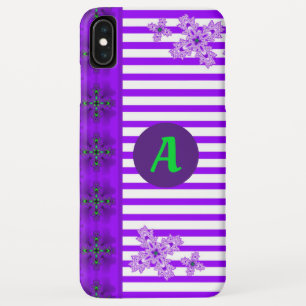 Artdeco Flowers in Retrostijl met monogram Case-Mate iPhone Case