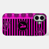 Artdeco Flowers in Retrostijl met monogram Case-Mate iPhone Case (Achterkant (horizontaal))