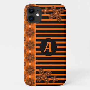 Artdeco Flowers in Retrostijl met monogram Case-Mate iPhone Case