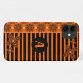 Artdeco Flowers in Retrostijl met monogram Case-Mate iPhone Case (Achterkant (horizontaal))