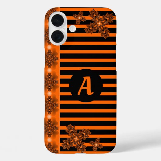 Artdeco Flowers in Retrostijl met monogram Case-Mate iPhone Case (Achterkant)