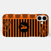Artdeco Flowers in Retrostijl met monogram Case-Mate iPhone Case (Achterkant (horizontaal))