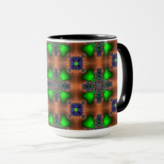 Artdeco Flowers in Retrostijl Mok (Voorkant rechts)