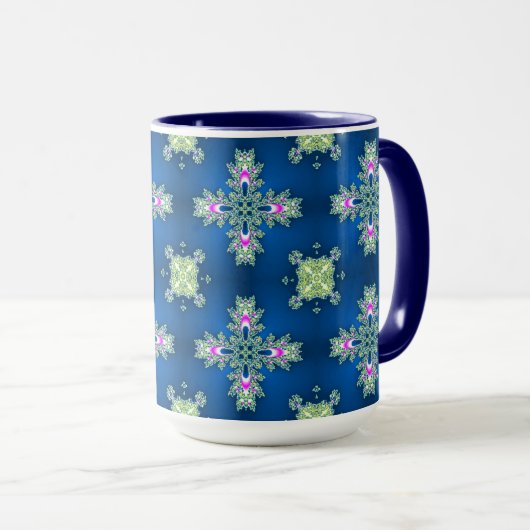 Artdeco Flowers in Retrostijl Mok (Voorkant rechts)