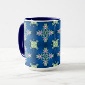 Artdeco Flowers in Retrostijl Mok (Voorkant links)