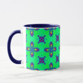 Artdeco Flowers in Retrostijl Mok (Links)
