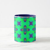 Artdeco Flowers in Retrostijl Mok (Midden)