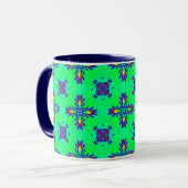 Artdeco Flowers in Retrostijl Mok (Voorkant links)