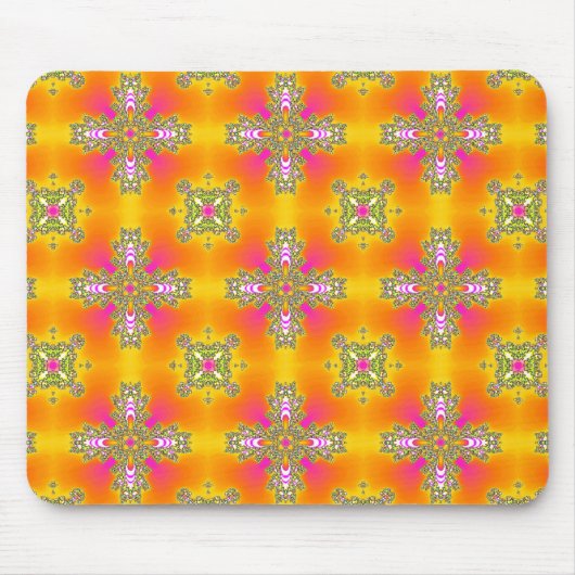 Artdeco Flowers in Retrostijl Muismat (Voorkant)