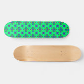 Artdeco Flowers in Retrostijl Persoonlijk Skateboard (Horizontaal)