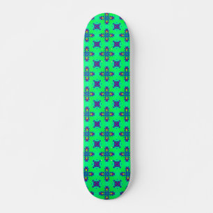 Artdeco Flowers in Retrostijl Persoonlijk Skateboard