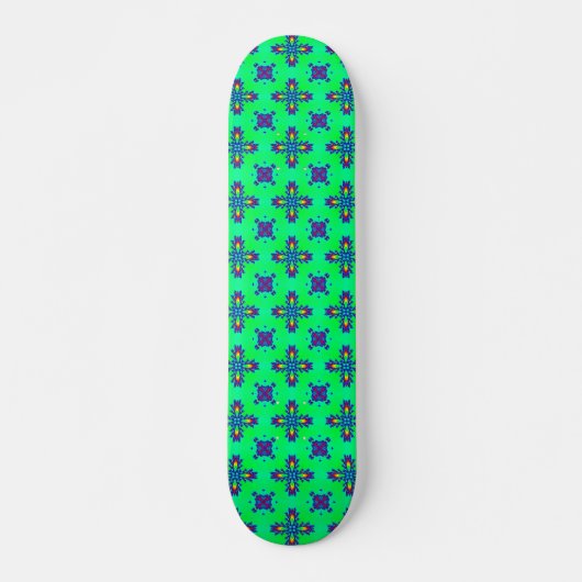 Artdeco Flowers in Retrostijl Persoonlijk Skateboard (Voorkant)