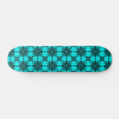 Artdeco Flowers in Retrostijl Persoonlijk Skateboard (Horizontaal)