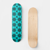 Artdeco Flowers in Retrostijl Persoonlijk Skateboard (Voorkant)