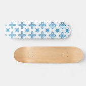 Artdeco Flowers in Retrostijl Persoonlijk Skateboard (Horizontaal)