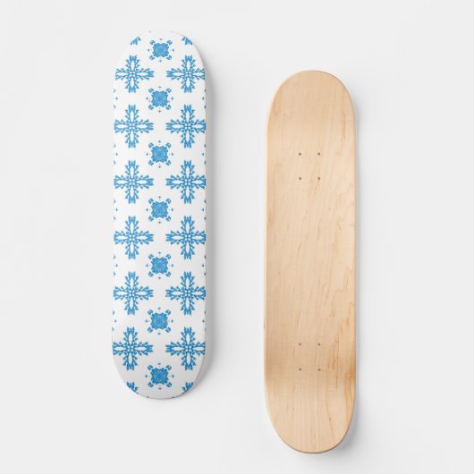 Artdeco Flowers in Retrostijl Persoonlijk Skateboard (Voorkant)