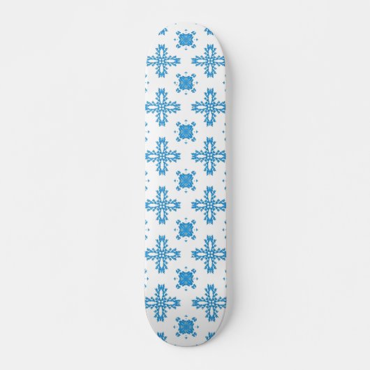 Artdeco Flowers in Retrostijl Persoonlijk Skateboard (Voorkant)