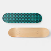 Artdeco Flowers in Retrostijl Persoonlijk Skateboard (Horizontaal)
