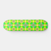 Artdeco Flowers in Retrostijl Persoonlijk Skateboard (Horizontaal)