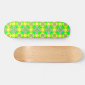 Artdeco Flowers in Retrostijl Persoonlijk Skateboard (Horizontaal)