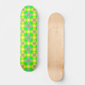 Artdeco Flowers in Retrostijl Persoonlijk Skateboard (Voorkant)