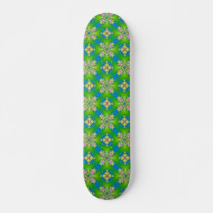 Artdeco Flowers in Retrostijl Persoonlijk Skateboard