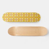 Artdeco Flowers in Retrostijl Persoonlijk Skateboard (Horizontaal)
