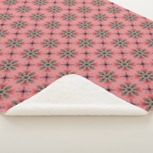 Artdeco Flowers in Retrostijl Sherpa Deken
