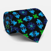 Artdeco Flowers in Retrostijl Stropdas (Opgerold)