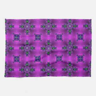 Artdeco Flowers in Retrostijl Theedoek