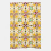 Artdeco Flowers in Retrostijl Theedoek (Verticaal)