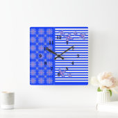 Artdeco Flowers in Retrostijl Vierkante Klok (Huis)