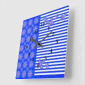 Artdeco Flowers in Retrostijl Vierkante Klok (Hoek)