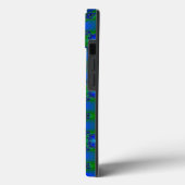 Artdeco in Retro Style grün blau und sterne Case-Mate iPhone Case (Achterkant / Links)