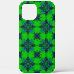 Artdeco in retrolook groen en blauw iPhone 12 pro max hoesje
