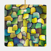 ArtDeco Waterverf Pattern Tegel Modern Abstract Keramisch Ornament (Achterkant)
