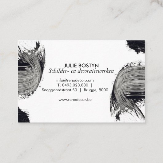 ARTDESIGN VISITEKAARTJE (Achterkant)