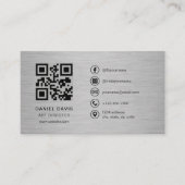 Artdirector Metaal QR Code Visitekaartje (Voorkant)
