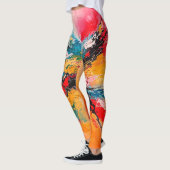 Arte Abstracto Colorido Leggings (Links)