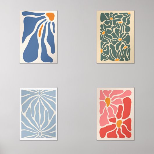Arte Abstracto Floral  – Decoración  Muurkunst Sets (Voorkant)