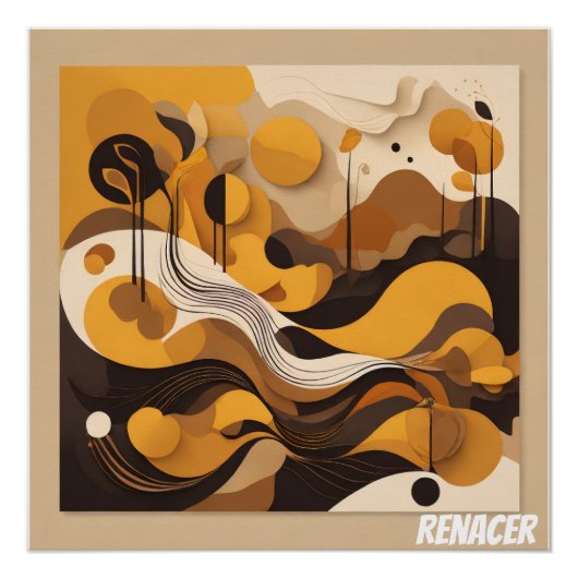 Arte Abstracto Solar Renacer Natural Perfect Poster (Voorkant)