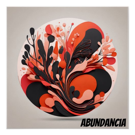 Arte Abstracto Tropical Abundancia Natural Perfect Poster (Voorkant)