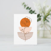 Arte boho flor en un atardecer briefkaart (Staand voorkant)