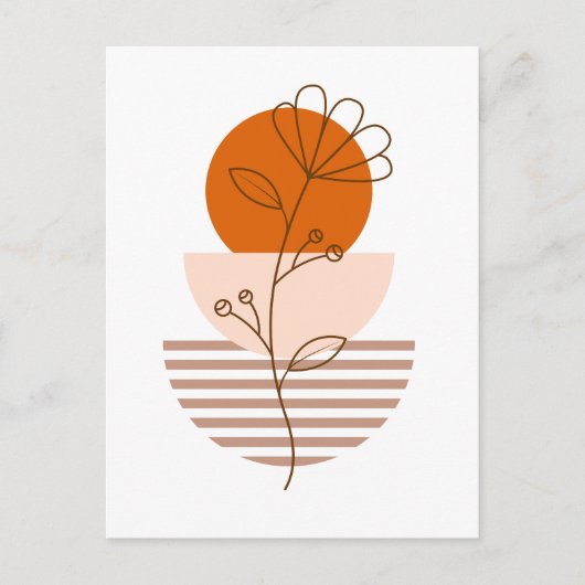 Arte boho flor en un atardecer briefkaart (Voorkant)