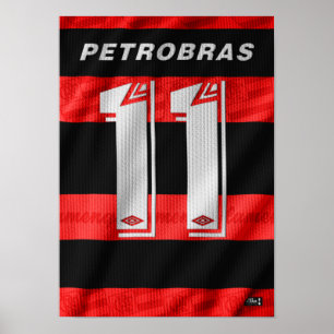 Arte Camisa Flamengo (Romário) 1996 Poster