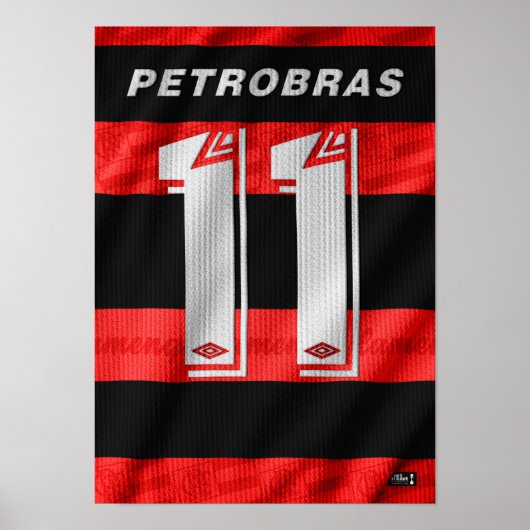 Arte Camisa Flamengo (Romário) 1996 Poster (Voorkant)