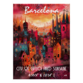 Arte Contemporáneo de Barcelona vibrante Perfect Poster (Voorkant)