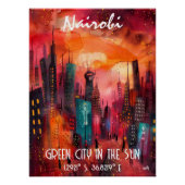 Arte Contemporáneo Nairobi: Ciudad Verde al Sol Perfect Poster (Voorkant)